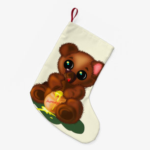 Baby Bear Christmas Stocking - I Love Honey