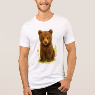  Baby Bear Cub in the Wildflowers Tri-Blend Shirt