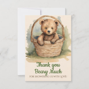 Baby Bear Gender Neutral Baby Shower Thank You Card