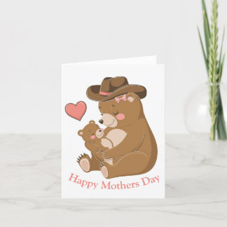 Baby Bear Happy Mother's Day Holiday Card