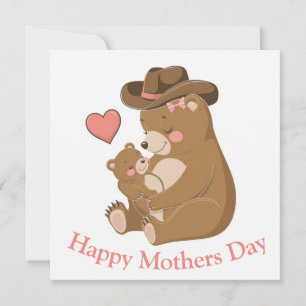 Baby Bear Happy Mother's Day Holiday Card