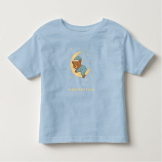 Baby Bear Hibernating on Moon Toddler T-Shirt
