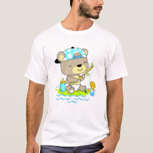 Baby Bear In Diaper Fishing T-Shirt