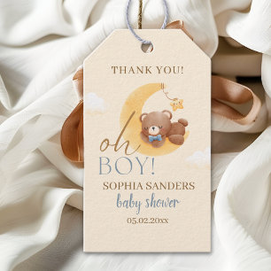 Baby Bear on the Way! Boy Baby Shower Gift Tags