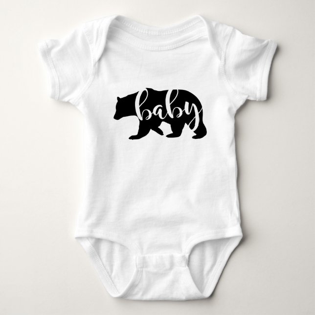 Baby Bear Pregnancy Announcement, New Baby Bodysuit (Front)