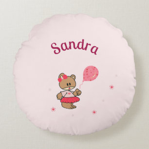 Baby bear round cushion
