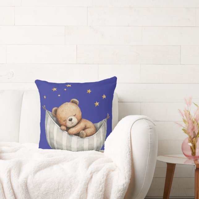Baby Bear Sleeping Under the Stars Cushion (Couch)