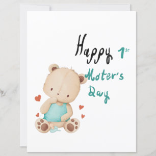 Baby bear wishes happy 1st mother's day