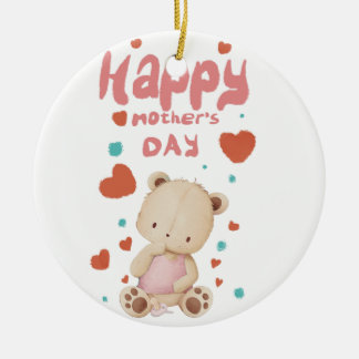 Baby Bear wishes you a happy Mother's Day Ceramic Tree Decoration