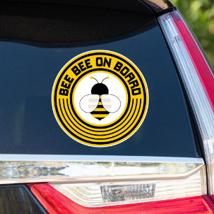 Baby Bee Baby On Board Car Sticker-Round