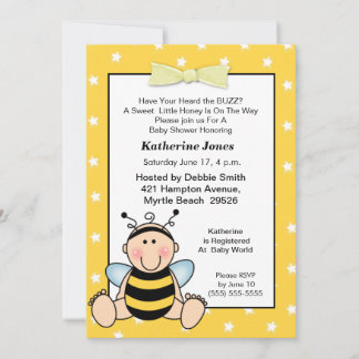 Baby Bee Baby Shower Invitation