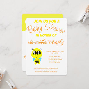 Baby Bee Baby Shower Invitation