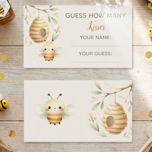 Baby Bee Guess How Many Kisses He or She Enclosure Card