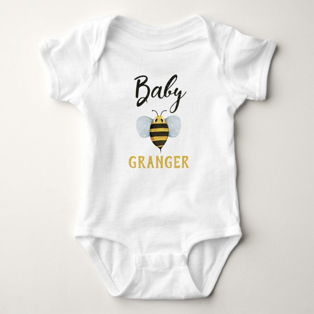 Baby Bee Personalised Baby Bodysuit (Front)