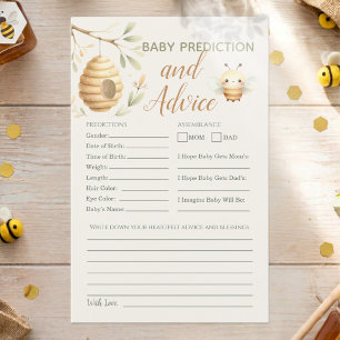 Baby Bee Prediction and Advice He or She Card 