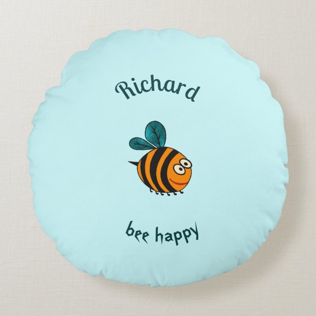 Baby bee round cushion (Front)