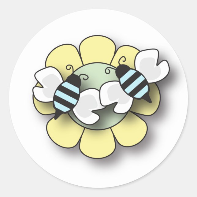 Baby Bee Twin Boys Sticker (Front)