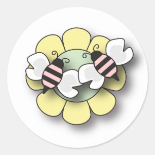 Baby Bee Twin Girls Sticker
