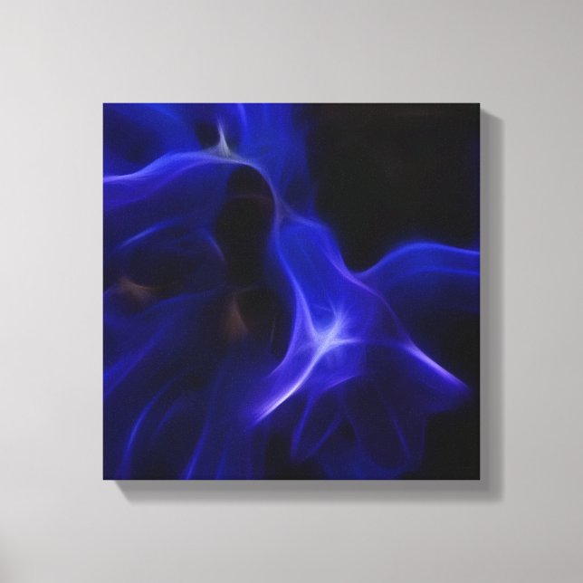 Baby bell blue abstract -wrapped canvas abstract print (Front)