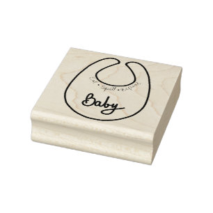 Baby Bib Rubber Stamp