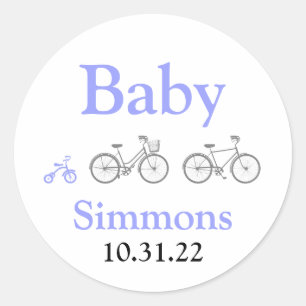 Baby Bicycle Round Sticker