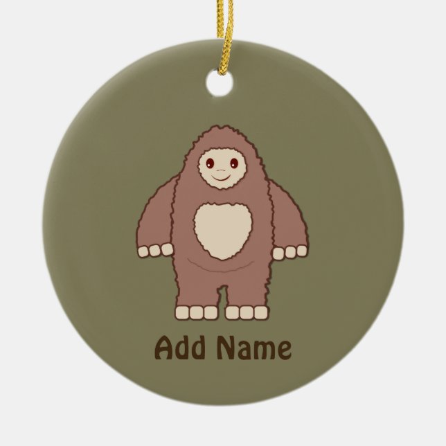 Baby Bigfoot Ceramic Tree Decoration (Front)
