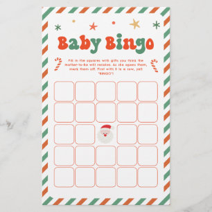 Baby Bingo Christmas Baby Shower Game