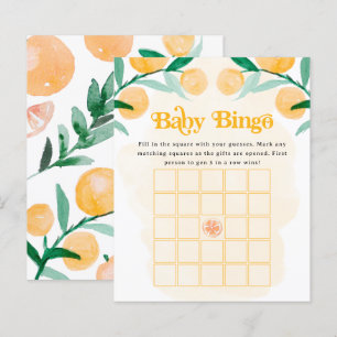 Baby Bingo Game Baby Shower Citrus Theme