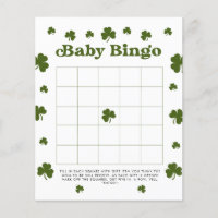 Baby Bingo Happy St. Patrick's Day Green Shamrock