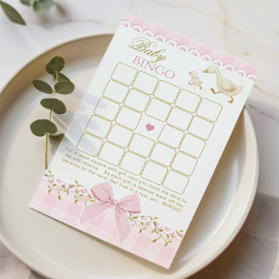 Baby Bingo Silly Goose Pink Baby Shower game