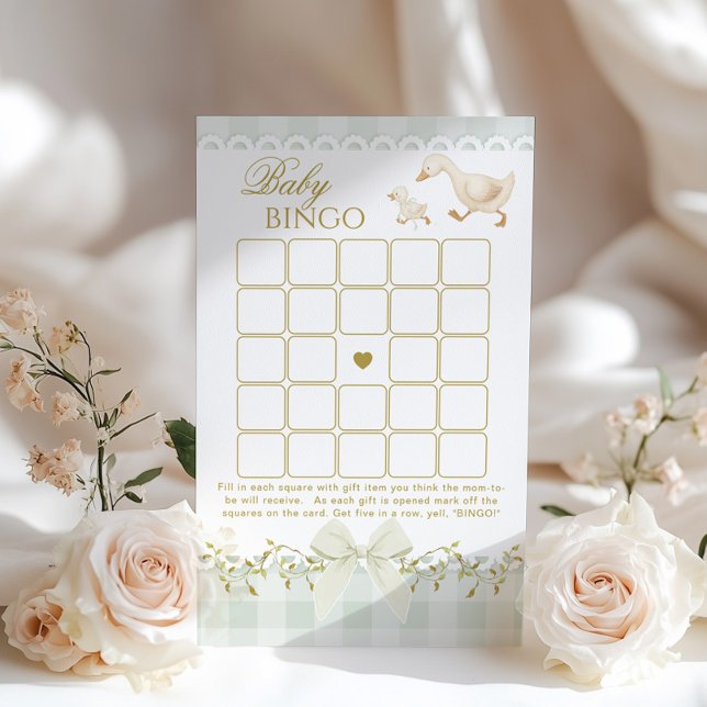 Baby Bingo Silly Goose Sage Baby Shower game (Creator Uploaded)