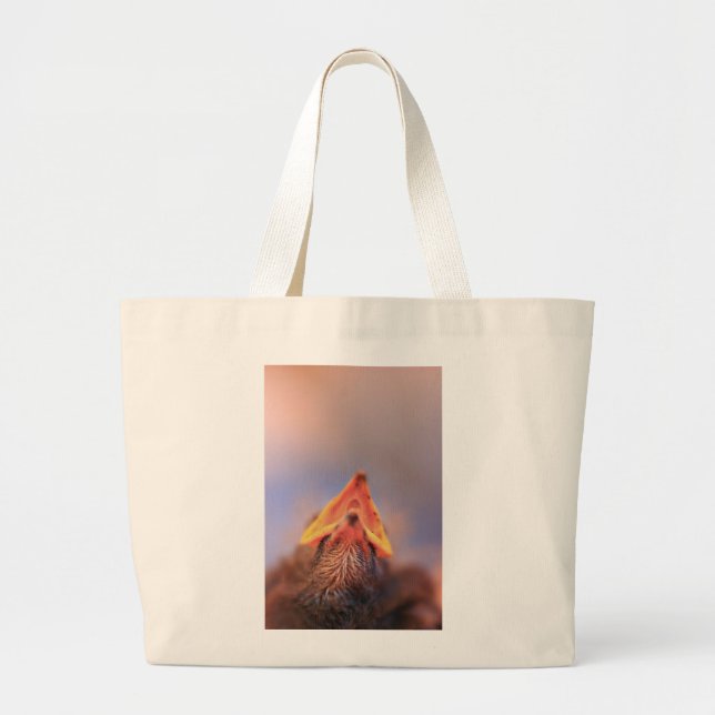 Baby Bird 2 Large Tote Bag (Front)