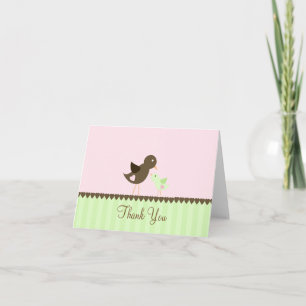 Baby Bird Baby Shower Thank You Note Card