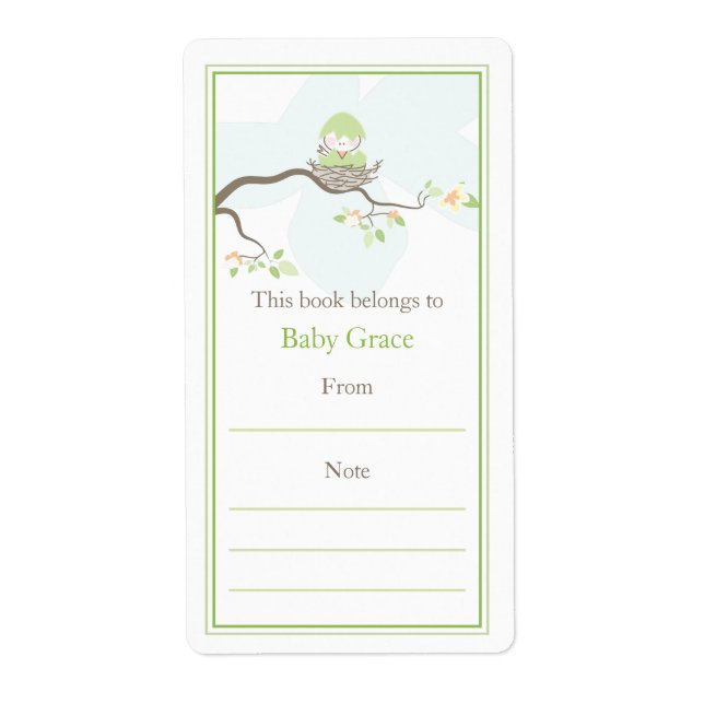 Baby Bird Bookplate (Front)