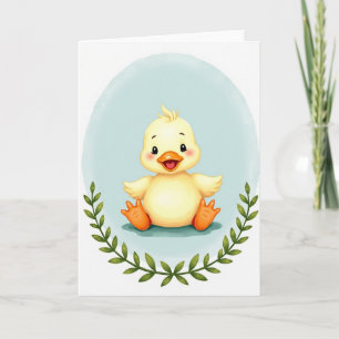 Baby Bird Oval Frame Card