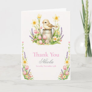 Baby Birdie Baby Shower Thank You Card