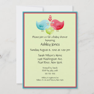Baby Birds Baby Shower Invitation