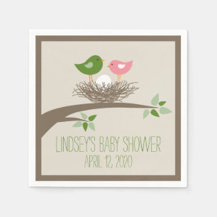 Baby Bird's Nest   Baby Shower Napkin