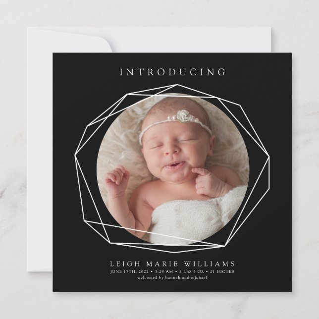 BABY BIRTH ANNOUNCEMENT Introducing Baby (Front)