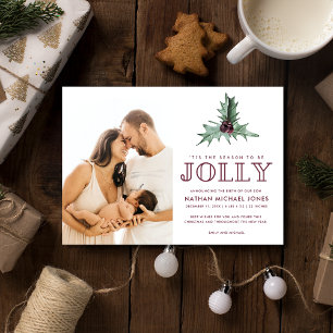 Baby Birth Announcement Photo Christmas 