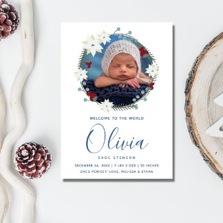Baby Birth Announcement Photo Christmas 