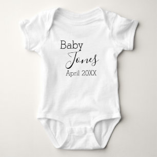 Baby Birth Announcement Reveal Baby Bodysuit