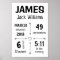 Baby Birth Stats Custom Wall Print Poster - Arrows