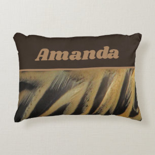 Baby Birth Stats Memento Golden Duck Feather Decorative Cushion