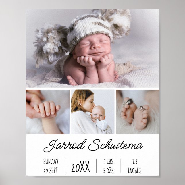 Baby Birth Stats  Poster (Front)