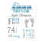 Baby Birth Stats Sign with Blue Train  & Footprint