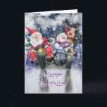 Baby Birthday Card Happy Christmas Friends<br><div class="desc">Christmas Friends MIGNED Painting</div>