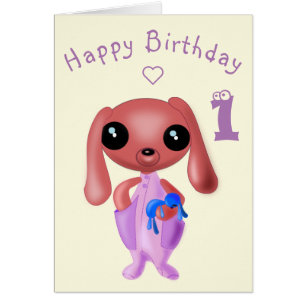 Baby Birthday Card Little Bunny - Petsonalized