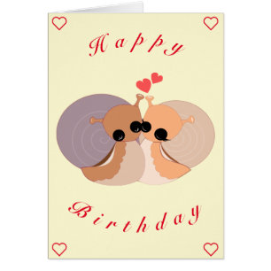 Baby Birthday Card Snail Family - Your Text Name