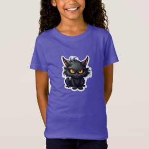 Baby Black Cat Design - Girls' Fine Jersey T-Shirt